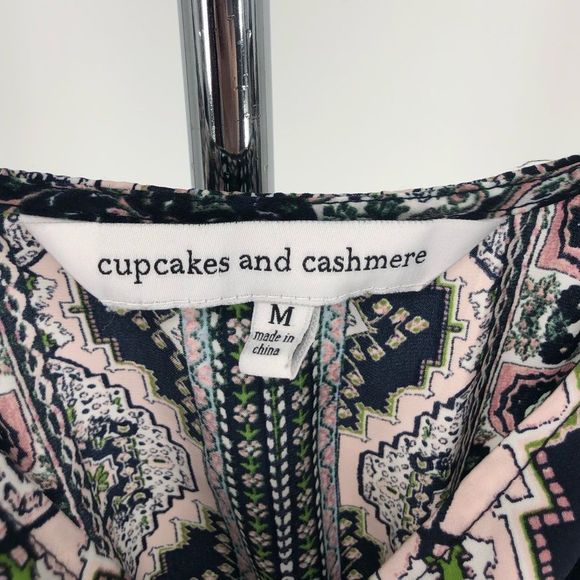 Cupcakes & Cashmere Leela Paisley Print Lace Up Sleeveless Midi Dress size M - Picture 10 of 13